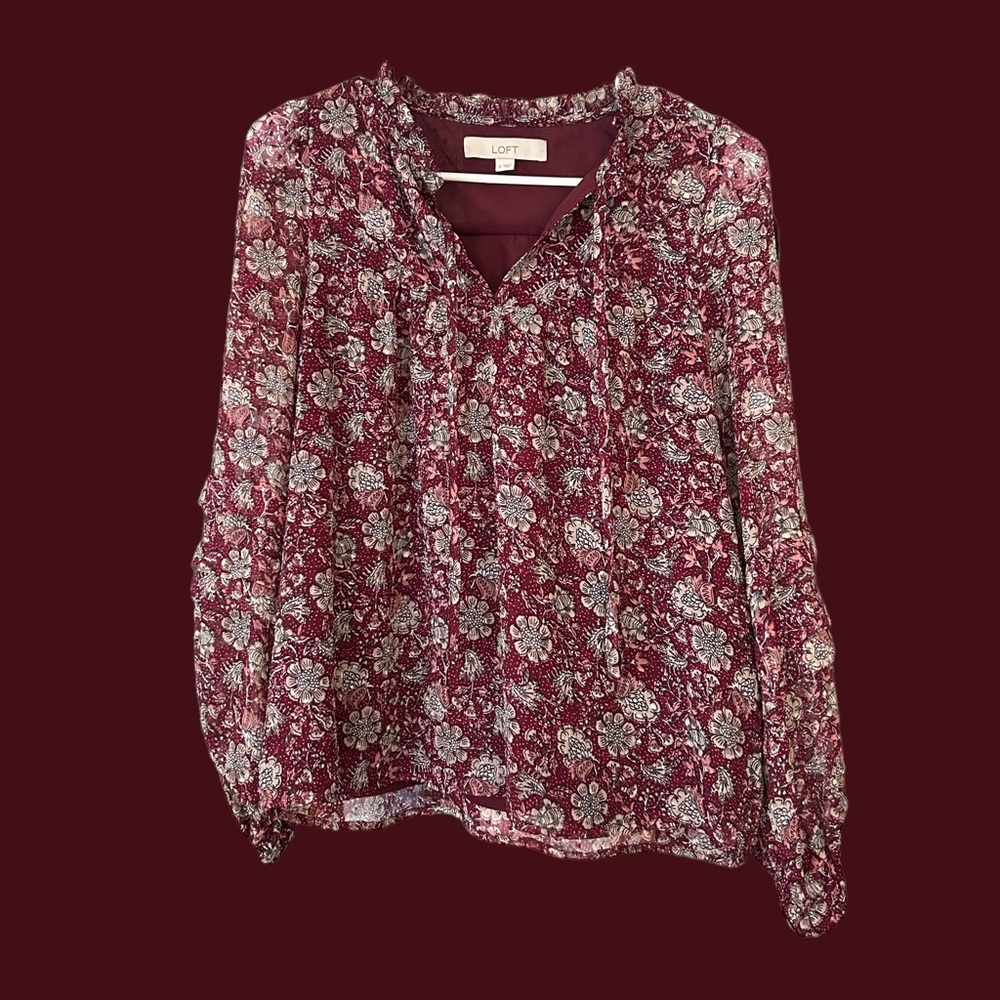 LOFT • Size Small • Maroon